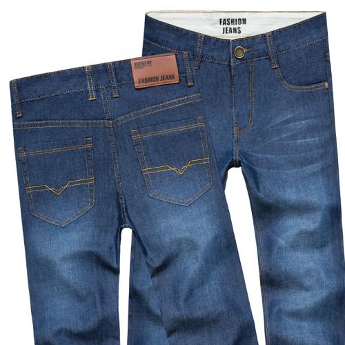 Jeans pour jeunesse coupe droite BOSYDDI coton, fibre de cellulose fibres polyester régénérée automne - Ref 1464873