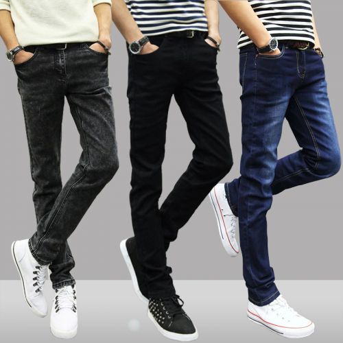 Jeans pour adolescent pieds Slim JEANS en coton automne - Ref 1464874