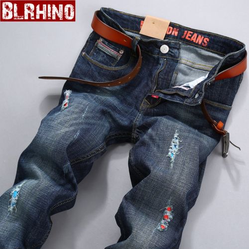 Jeans pour adolescent pieds Slim Coton fibre élastique de polyuréthane spandex Quatre saisons - Ref 1464878