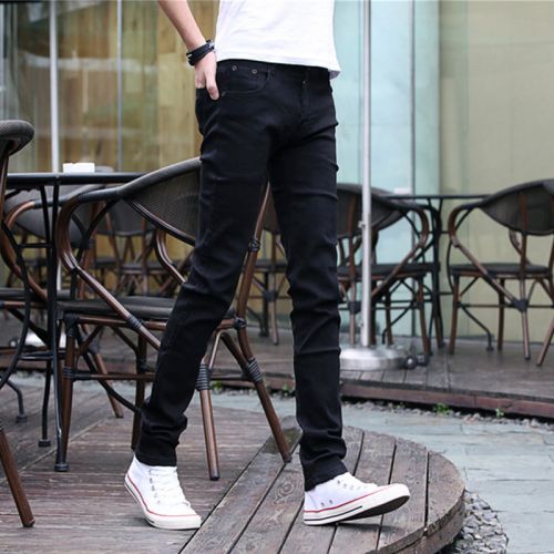 Jeans pour adolescent pieds Slim de coton, fibres polyester automne - Ref 1464879