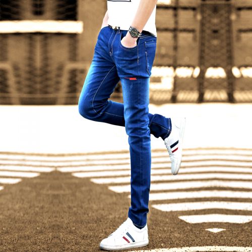 Jeans pour adolescent pieds Slim KEIDENLION en coton printemps - Ref 1464880