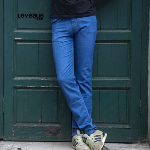 Jeans pieds Slim LEVEAUS en coton pour Quatre saisons - Ref 1464909