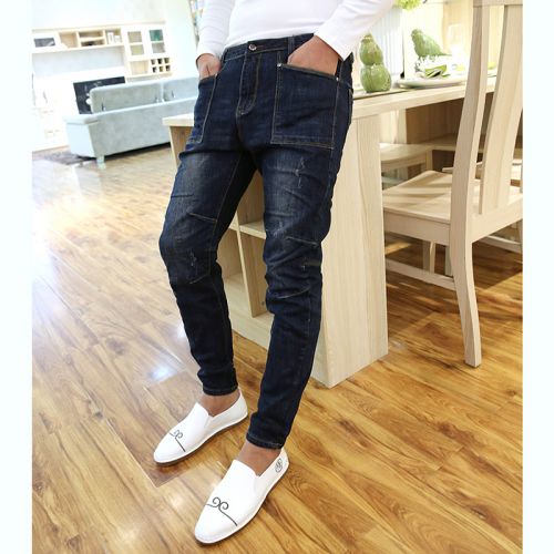Jeans pour jeunesse pieds Slim en coton Quatre saisons - Ref 1464911