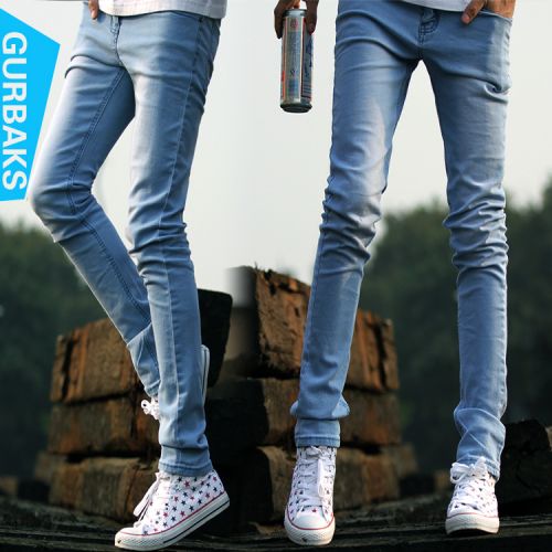 Jeans pour adolescent pieds Slim GURBAKS en coton été - Ref 1464914