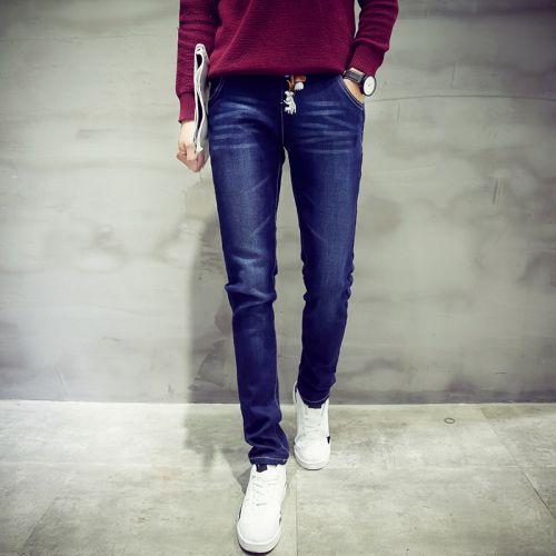 Jeans pour jeunesse pieds Slim en coton printemps - Ref 1464922