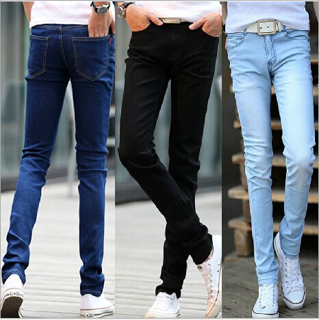 Jeans pour adolescent pieds Slim en coton été - Ref 1464956