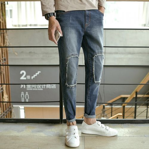 Jeans pour adolescent pieds Slim JEANS en coton automne - Ref 1464958