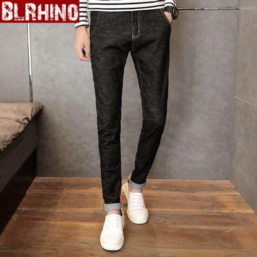 Jeans pour adolescent pieds Slim Coton fibre élastique de polyuréthane spandex Quatre saisons - Ref 1464967