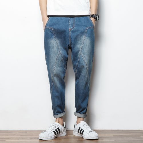 Jeans pour jeunesse pieds Slim en coton printemps - Ref 1464989