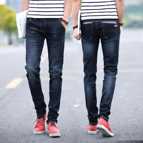 Jeans pour jeunesse pieds Slim en coton automne - Ref 1464993