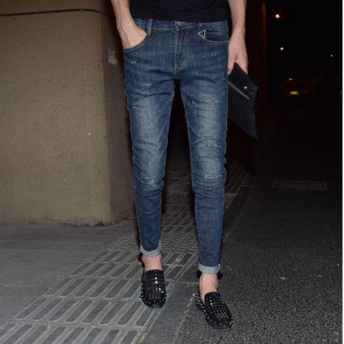 Jeans pour jeunesse pieds Slim en coton Quatre saisons - Ref 1464999