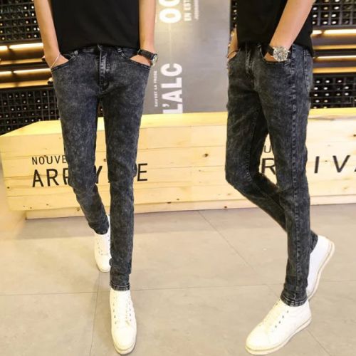 Jeans pour jeunesse pieds Slim en coton automne - Ref 1465005