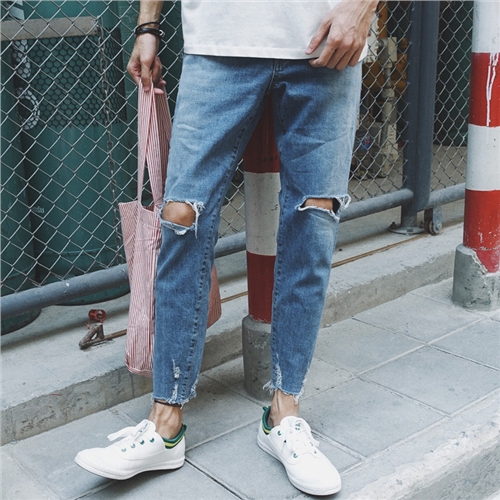 Jeans pour jeunesse coupe droite en coton Quatre saisons - Ref 1465010