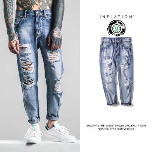 Jeans pour adolescent pieds Slim INFLATION en coton automne - Ref 1465020