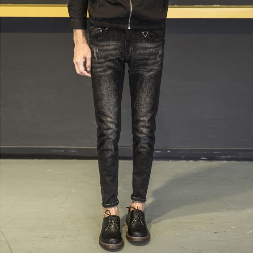 Jeans pour jeunesse pieds Slim en coton automne - Ref 1465030