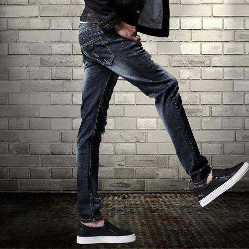 Jeans pour jeunesse pieds Slim en coton automne - Ref 1465059