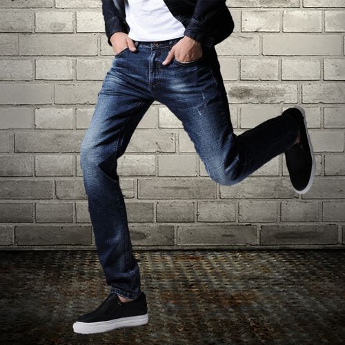 Jeans pour jeunesse pieds Slim en coton automne - Ref 1465061