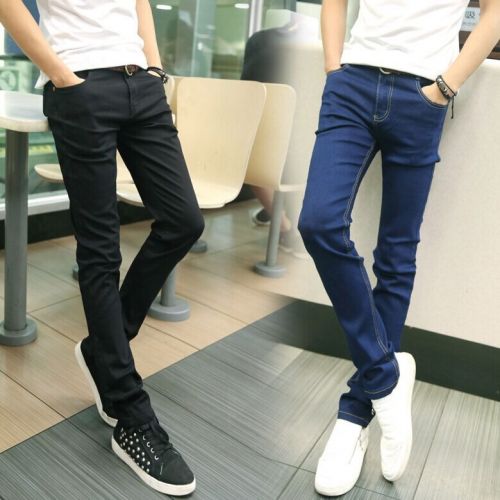 Jeans pour adolescent pieds Slim en coton été - Ref 1465090
