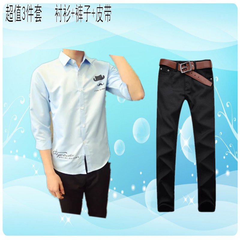 Jeans pour adolescent pieds Slim en coton été - Ref 1465122