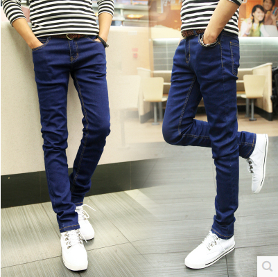 Jeans pour adolescent pieds Slim en coton été - Ref 1465141