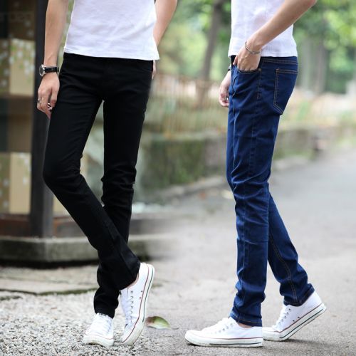 Jeans pour jeunesse pieds Slim en coton Quatre saisons - Ref 1465148