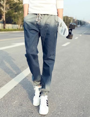 Jeans pour adolescent coupe droite en coton automne - Ref 1465155