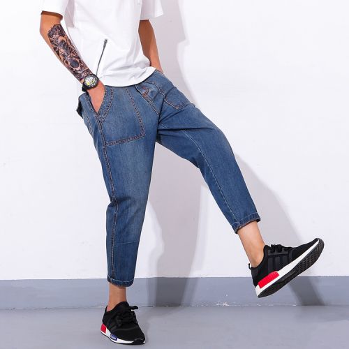 Jeans pour adolescent pieds Slim en polyester automne - Ref 1465174