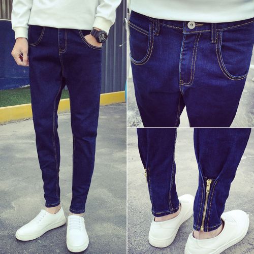 Jeans pour adolescent Sarouel YIZHI en coton Quatre saisons - Ref 1465198