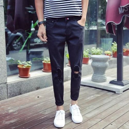 Jeans pour adolescent pieds Slim été - Ref 1465200