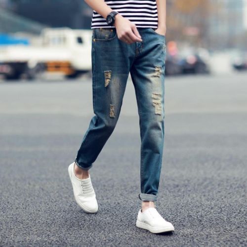 Jeans pour adolescent Sarouel en coton été - Ref 1465202