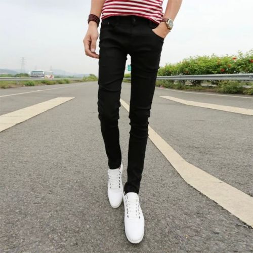 Jeans pour adolescent pieds Slim en coton Quatre saisons - Ref 1465210