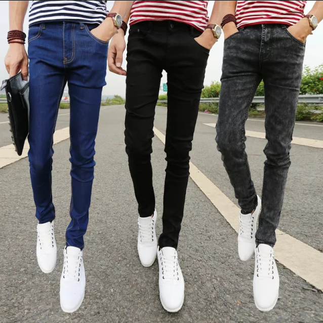 Jeans pour jeunesse pieds Slim en coton hiver - Ref 1465235