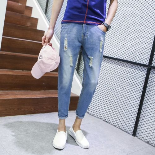 Jeans pour adolescent pieds Slim été - Ref 1465237