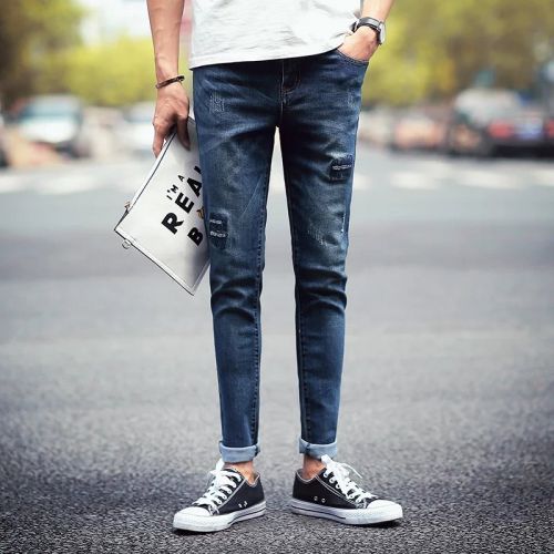 Jeans pour adolescent pieds Slim Quatre saisons - Ref 1465287