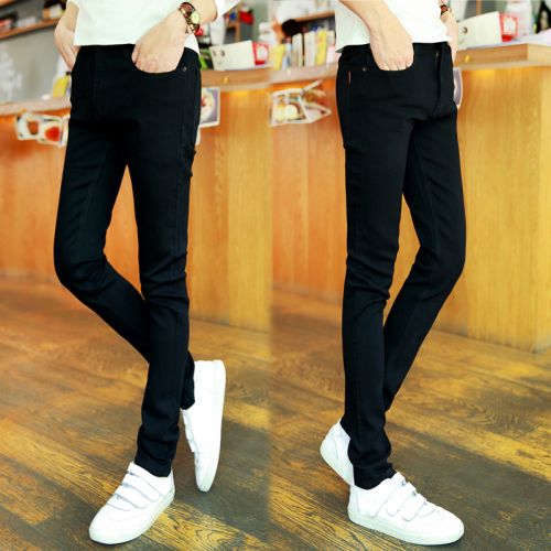 Jeans pour adolescent pieds Slim en coton été - Ref 1465309