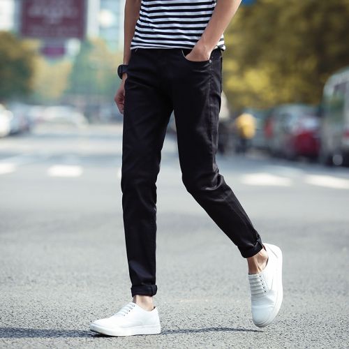 Jeans pour adolescent coupe droite en coton Quatre saisons - Ref 1465314