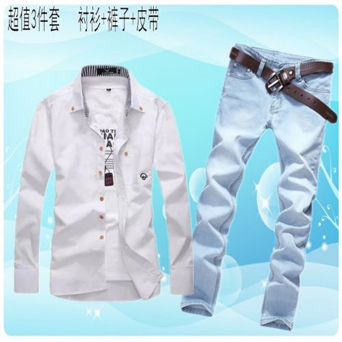 Jeans pour adolescent pieds Slim en coton été - Ref 1465334