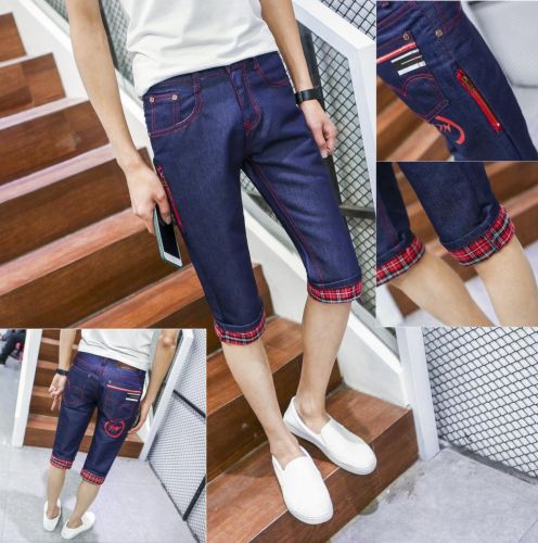 Jeans pour adolescent pieds Slim en coton été - Ref 1465339