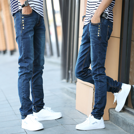 Jeans pour adolescent pieds Slim Quatre saisons - Ref 1465345