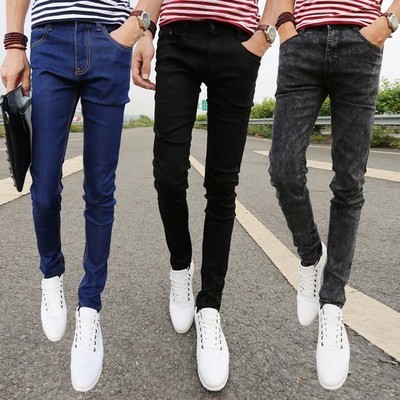 Jeans pour adolescent pieds Slim en coton été - Ref 1465348