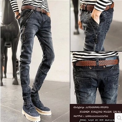Jeans pour adolescent pieds Slim en coton Quatre saisons - Ref 1465354