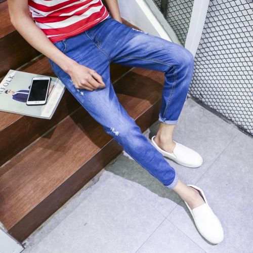 Jeans pour adolescent pieds Slim été - Ref 1465360