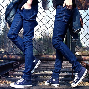 Jeans pour adolescent pieds Slim en coton Quatre saisons - Ref 1465372