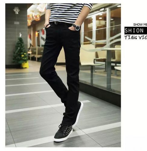 Jeans pour adolescent pieds Slim en coton Quatre saisons - Ref 1465377