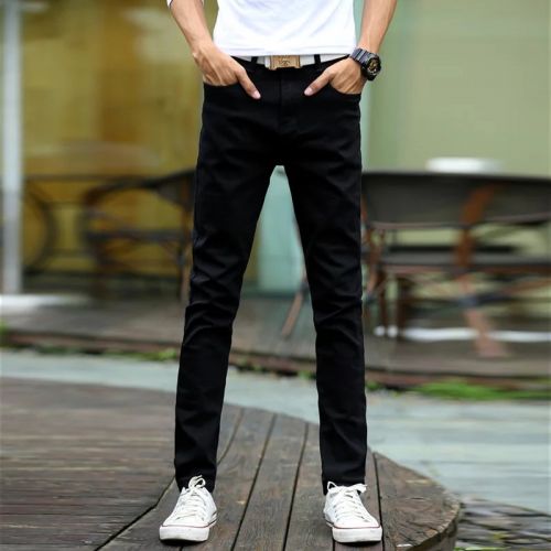 Jeans pour adolescent pieds Slim en coton Quatre saisons - Ref 1465390