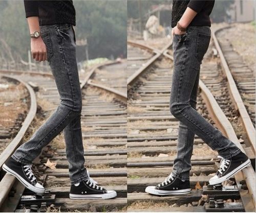 Jeans pour adolescent pieds Slim en spandex de polyester Quatre saisons - Ref 1465400