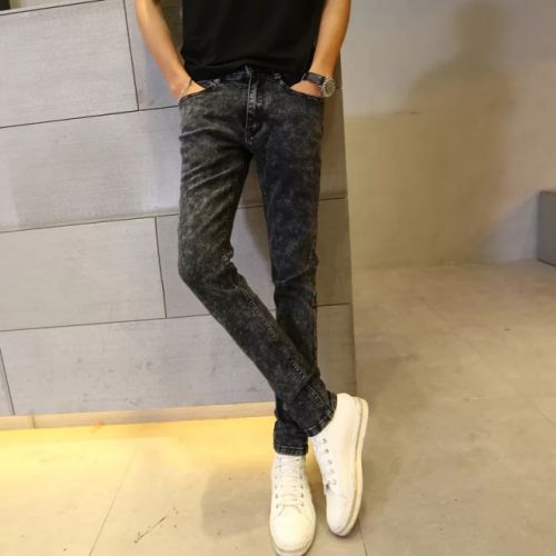 Jeans pour adolescent pieds Slim en coton Quatre saisons - Ref 1465410