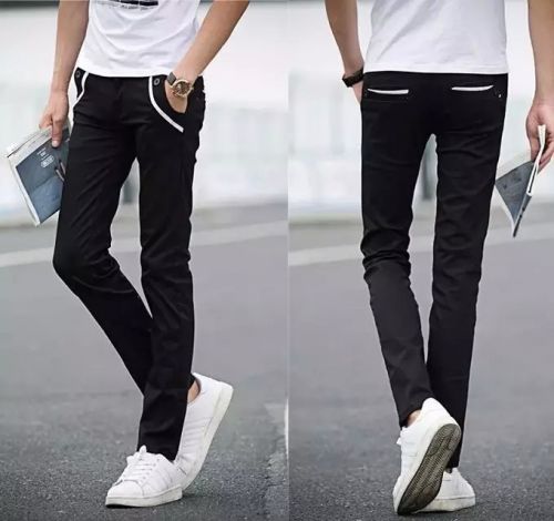 Jeans pour adolescent pieds Slim en coton Quatre saisons - Ref 1465415