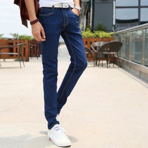 Jeans pour adolescent pieds Slim en coton Quatre saisons - Ref 1465416