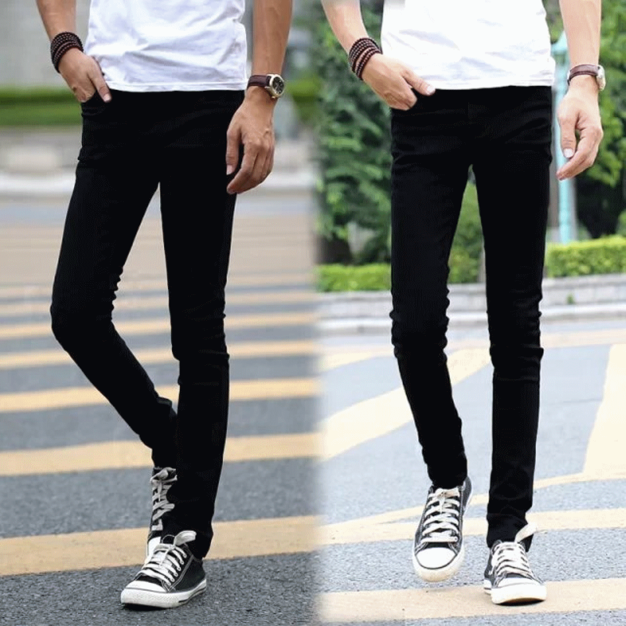 Jeans pour adolescent pieds Slim Quatre saisons - Ref 1465417